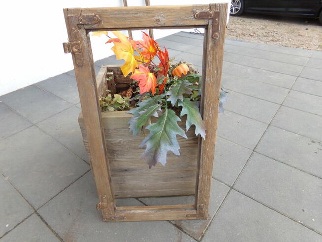 Stara rama okno retro loft lustro aranżacja altana 75x41