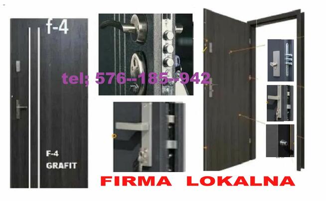 Drzwi wejściowe ZEWNĘTRZNE antywłamaniowe z montażem