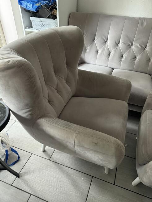 Piękna SOFA 3 osobowa i 2 USZAKI komplet