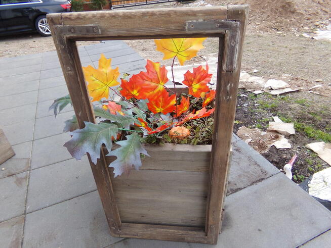 Stare okno , rama okienna retro loft lustro, zdjęcia 41x81