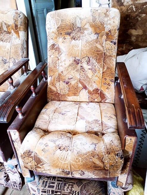 Wygodne fotele -2szt+pufa