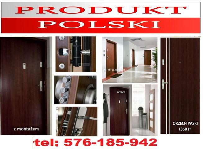 Drzwi z MONTAŻEM zewnętrzne wejściowe akustyczne