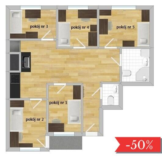 Orlińskiego 8, pokój 7 m² z Internetem, blisko AWF