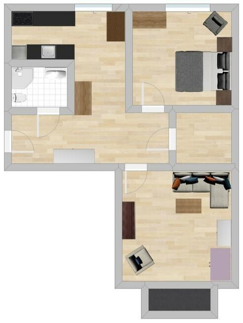 Dmowskiego 10B, Wrzeszcz, funkcjonalne 2 pokoje