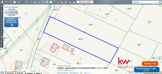 Działka budowlana Grabówko gm. Kwidzyn,