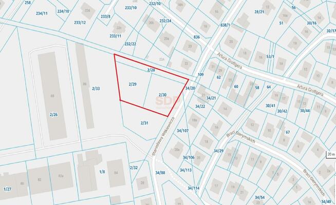 Działka budowlana Nysa, Witkiewicza Stanisława