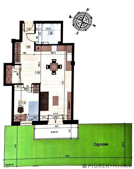 NOWA CENA- Dębowe Apartamenty 54m2 z ogrodem 54 m2