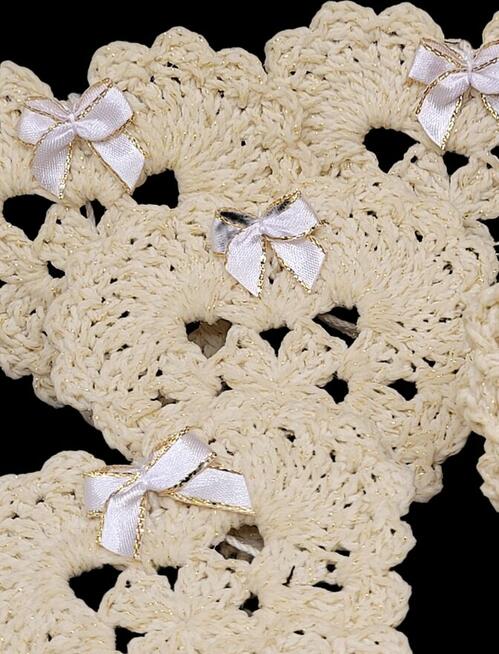 Choinkowe zawieszki serduszka ręcznie wykonane 6szt