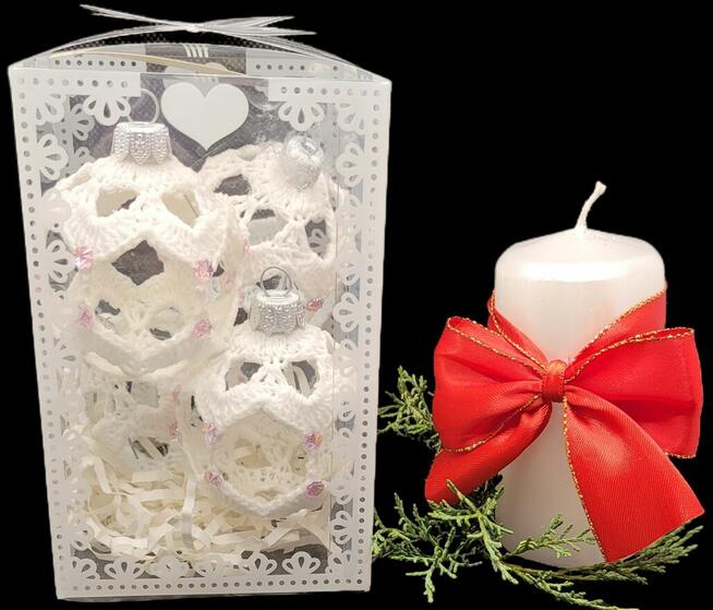 Bombki ażurowe ręcznie wykonane 4szt