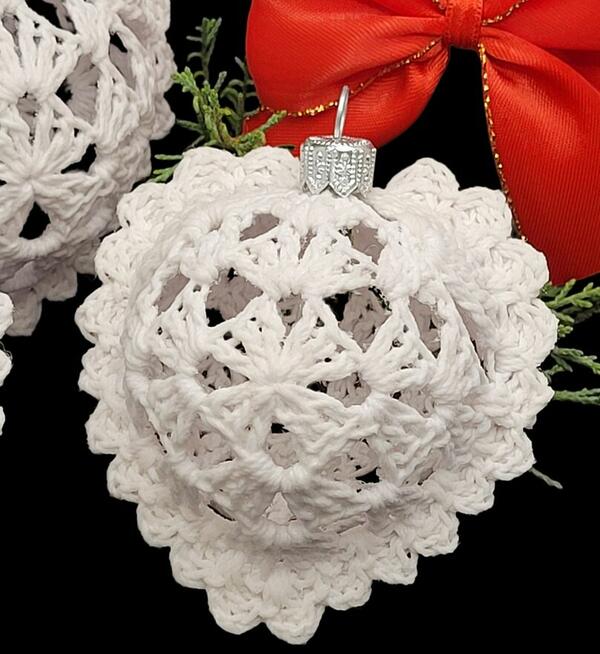 Bombki serduszka ręcznie wykonana 4szt