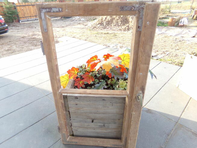 Stare okno , rama okienna retro loft lustro, zdjęcia 54x95