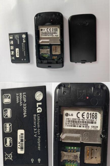 stary sprawny telefon komórkowy LG z klapką GB220 kolekcjon