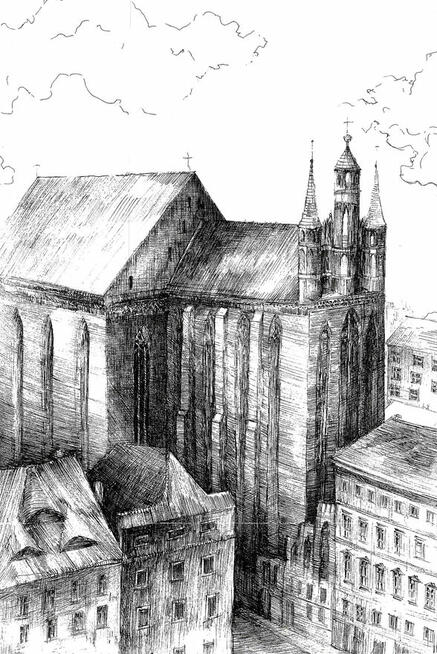 Toruńska weduta cykl 4 grafik