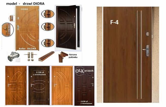 Drzwi zewnętrzne wewnątrzklatkowe z montażem antywłamaniowe