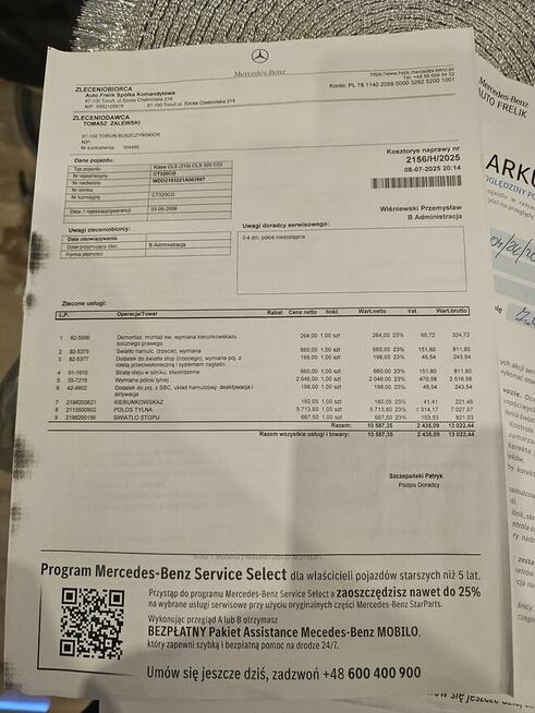 Mercedes Cls 320 skrzynia Agility (AMG) 300km piekna serwis