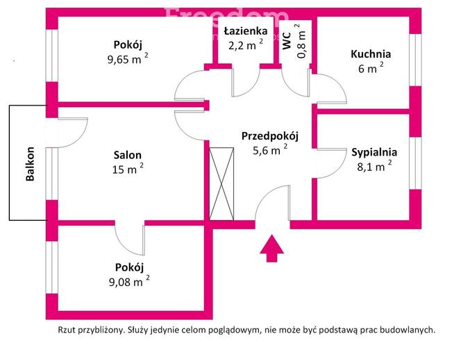 4 pokoje Turek – balkon, piwnica, niski blok
