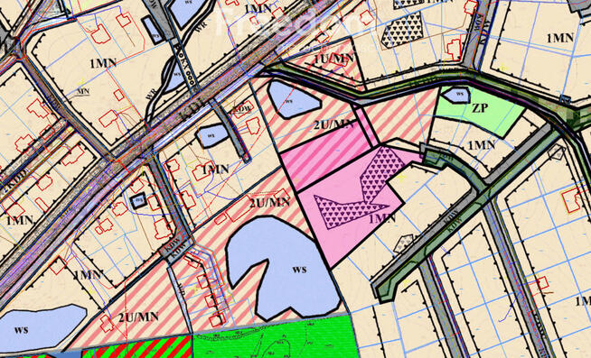 Działki 1MN i 2U/MN 10 400 m² pod inwestycję