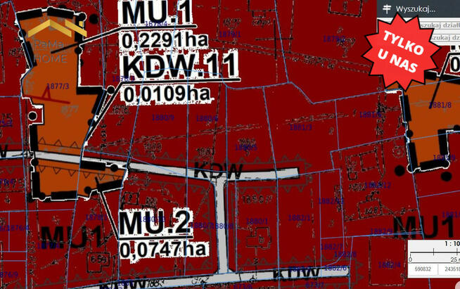 Działka budowlana Wola Batorska gm. Niepołomice,