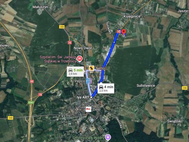 Działka budowlana Księginice gm. Trzebnica