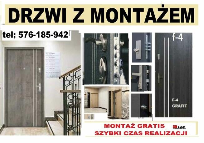 Drzwi zewnętrzne wewnątrzklatkowe z montażem antywłamaniowe
