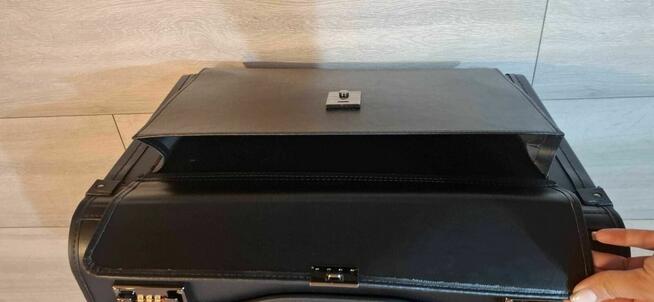 Aktówka neseser teczka na kołach walizka czarna