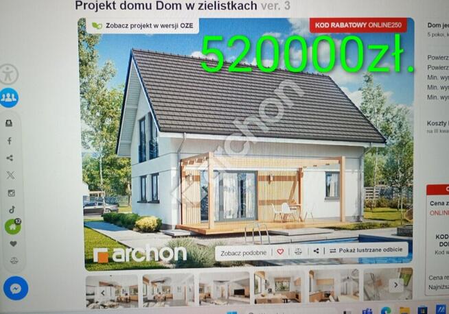 2 DOMY DO SPRZEDANIA SZOPINEK przy asfalcie