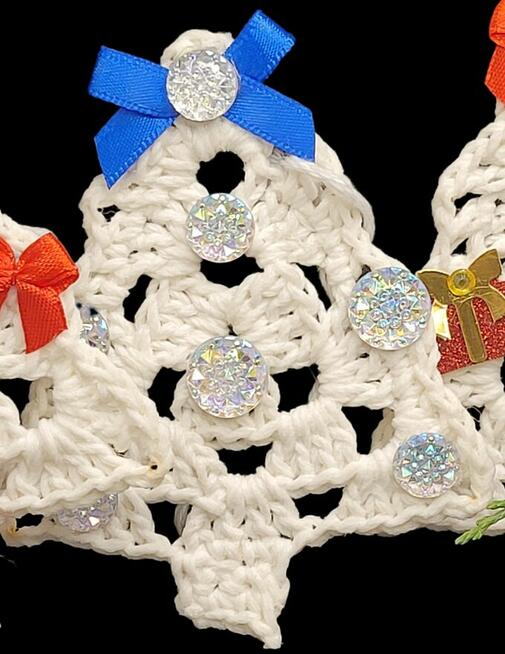 Zawieszki choinkowe ręcznie wykonane choinki 3szt