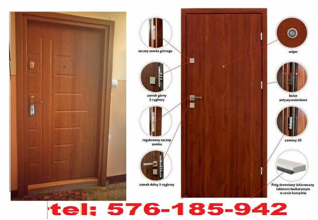 Drzwi zewnętrzne wewnątrzklatkowe z montażem antywłamaniowe