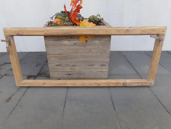 Stara rama okienna okno retro loft lustro, zdjęcia 102x42