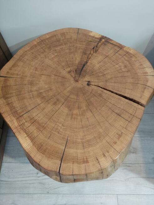 Stolik kawowy z plastra dębu