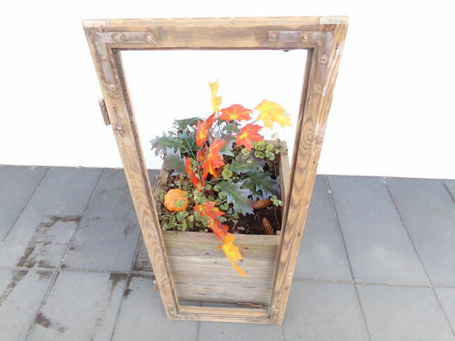 Stara rama okienna okno retro loft lustro, zdjęcia 102x42