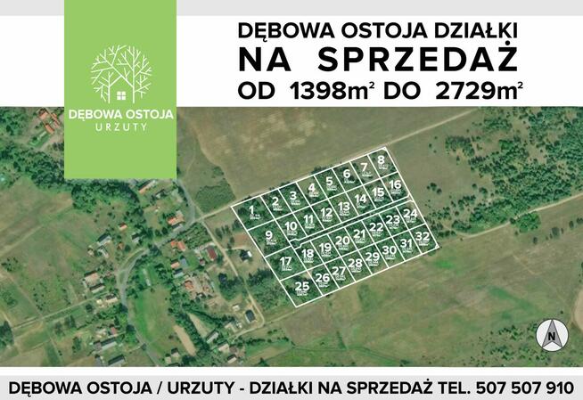 DĘBOWA OSTOJA piękne działki budowlane w Urzutach! dz. 3