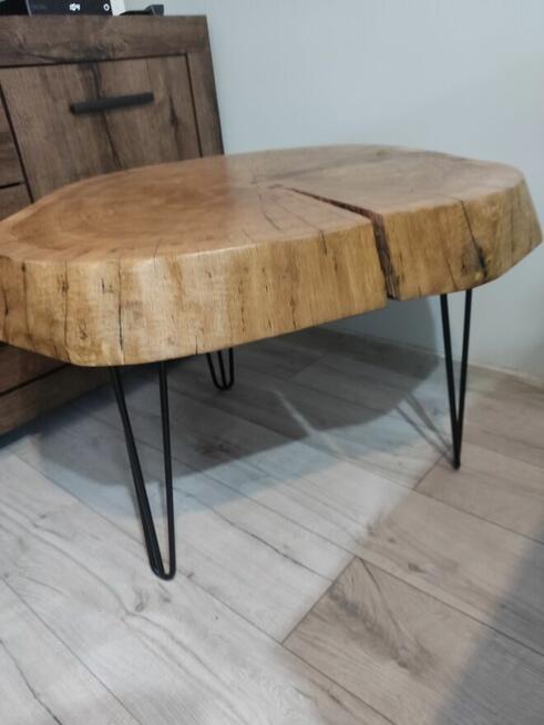 Stolik kawowy z plastra dębu