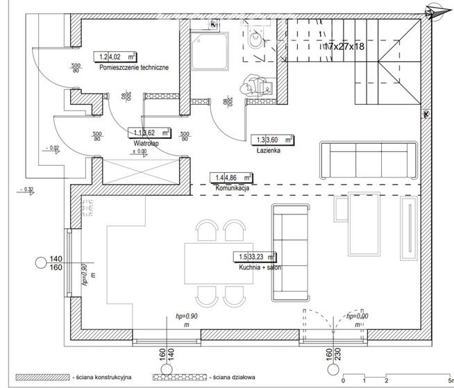 Dom bliźniak w stanie deweloperskim – Kaputy