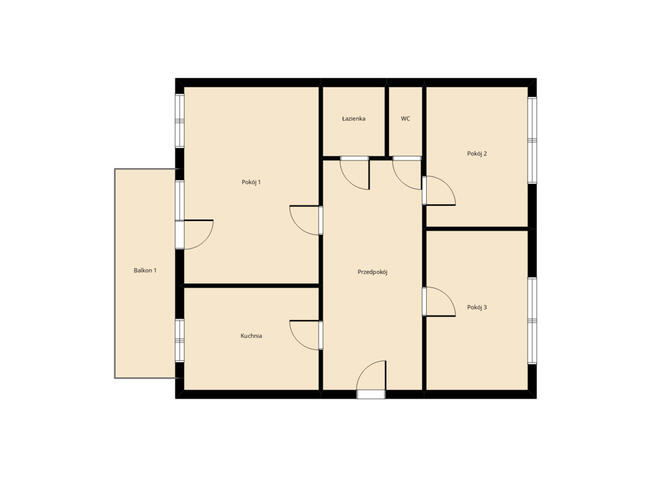 Przestronne 3-pokojowe mieszkanie z balkonem