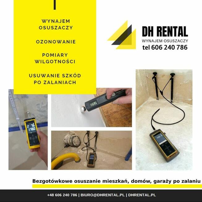 Wynajem OSUSZACZY Wypożyczalnia osuszaczy OSUSZANIE budynków
