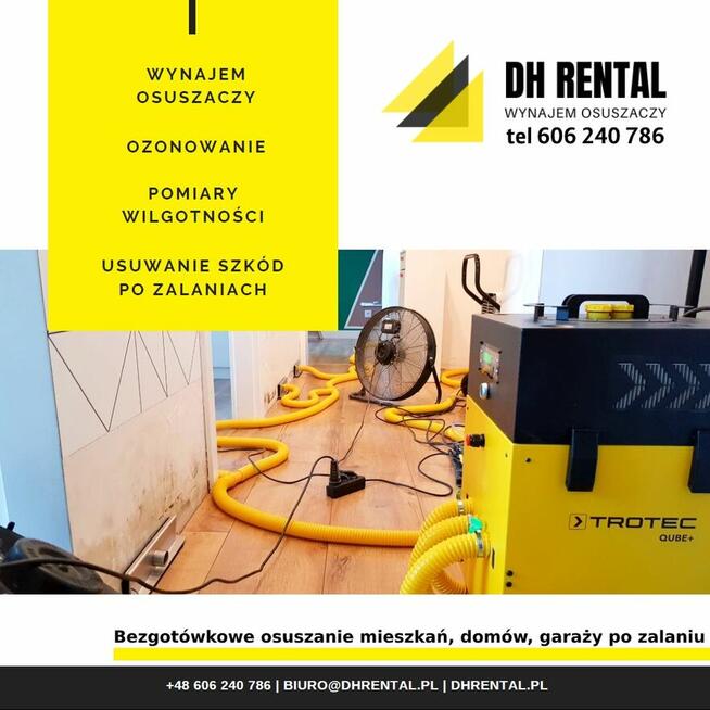 Wynajem OSUSZACZY Wypożyczalnia osuszaczy OSUSZANIE budynków