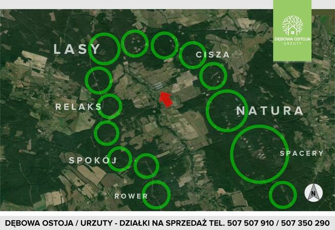 DĘBOWA OSTOJA piękne działki budowlane w Urzutach! dz. 3