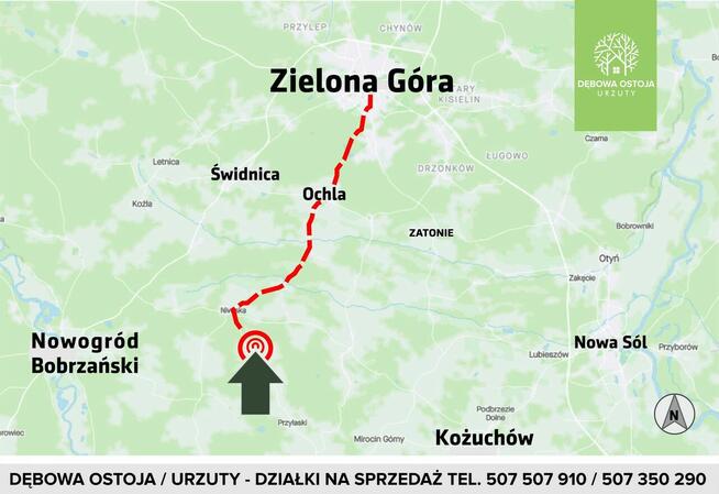 DĘBOWA OSTOJA piękne działki budowlane w Urzutach! dz. 3