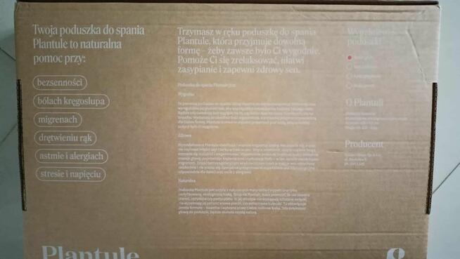 Poduszka Plantule Pillows 60x45 łuska gryki bawełna nowa