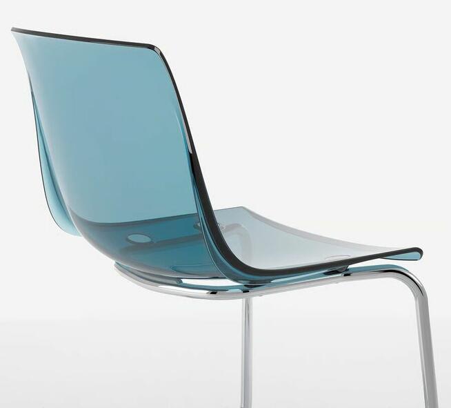 KRZESŁO IKEA TOBIAS niebieskie przezroczyste elastyczne