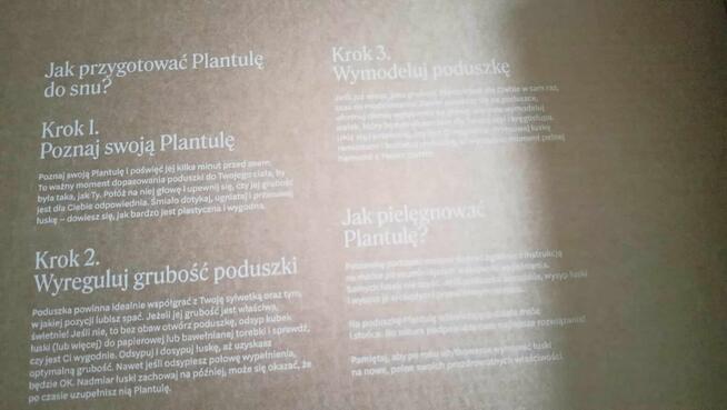 Poduszka Plantule Pillows 60x45 łuska gryki bawełna nowa