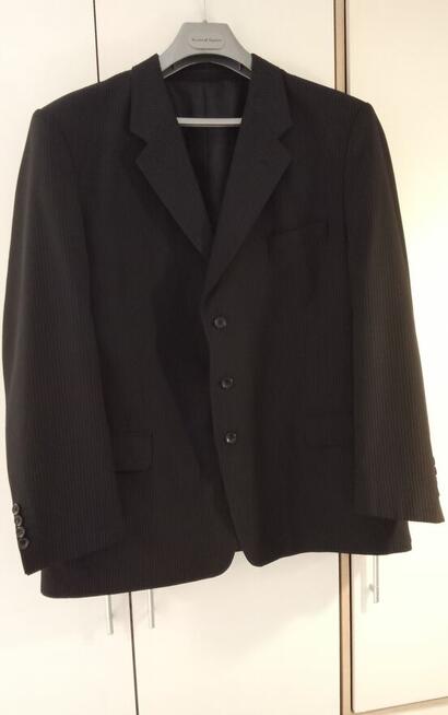 Sprzedam Garnitur Czarny Z Niebieską Nitka Trzyczęściowy Exe