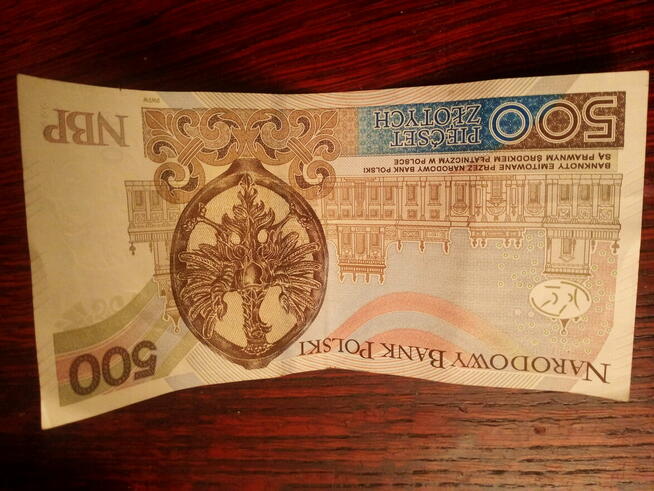 Banknot 500 zł seria AA