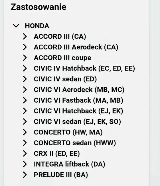 Tarcze hamulcowe honda Civic VI
