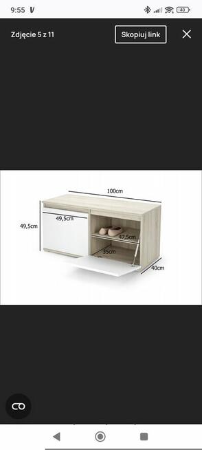 Garderoba z tapicerowanym siedziskiem