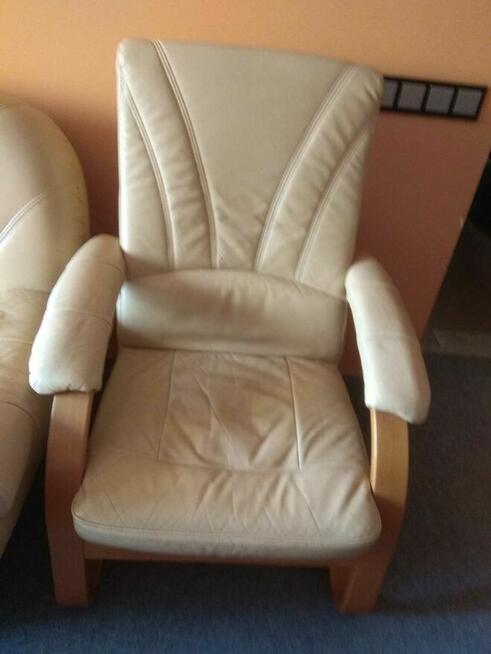 Sprzedam komplet wypoczynkowy z naturalnej skóry