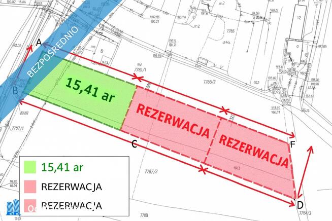 Działka budowlana Rakszawa 15,41 ar / uzbrojona / warunki zabudowy