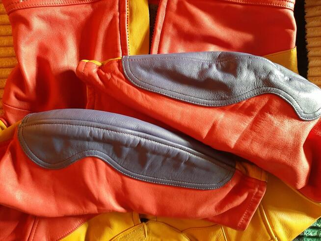 Strój komplet zestaw motocyklowy damski skóra naturalna