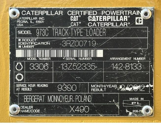 ŁADOWARKA GĄSIENICOWA MARKI CATERPILLAR 973C